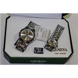 PAIR OF GENEVA WATCHES - MENS & WOMENS