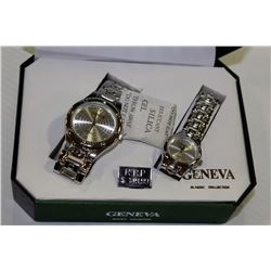 PAIR OF GENEVA WATCHES - MENS & WOMENS