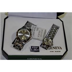 PAIR OF GENEVA WATCHES - MENS & WOMENS