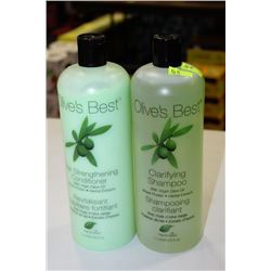 OLIVES BEST SHAMPOO & CONDITIONER PAIR 1L BOTTLES