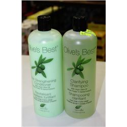 OLIVES BEST SHAMPOO & CONDITIONER PAIR 1L BOTTLES