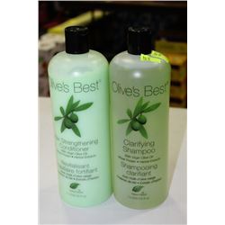 OLIVES BEST SHAMPOO & CONDITIONER PAIR 1L BOTTLES