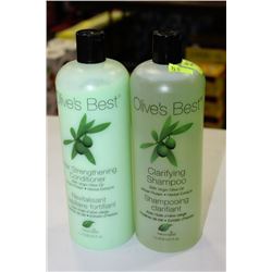 OLIVES BEST SHAMPOO & CONDITIONER PAIR 1L BOTTLES