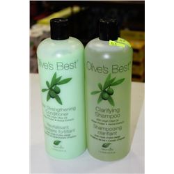 OLIVES BEST SHAMPOO & CONDITIONER PAIR 1L BOTTLES