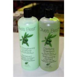OLIVES BEST SHAMPOO & CONDITIONER PAIR 1L BOTTLES