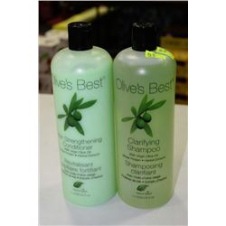 OLIVES BEST SHAMPOO & CONDITIONER PAIR 1L BOTTLES