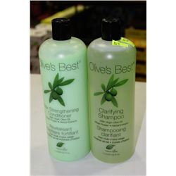 OLIVES BEST SHAMPOO & CONDITIONER PAIR 1L BOTTLES