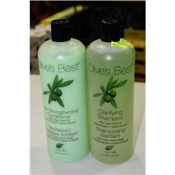 OLIVES BEST SHAMPOO & CONDITIONER PAIR 1L BOTTLES
