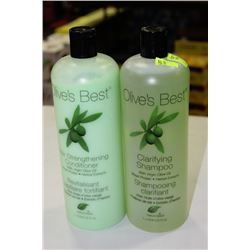 OLIVES BEST SHAMPOO & CONDITIONER PAIR 1L BOTTLES