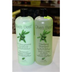 OLIVES BEST SHAMPOO & CONDITIONER PAIR 1L BOTTLES