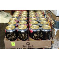 CASE OF 24 CANS OF ROCK CREEK SPICED APPLE CIDER