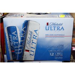 CASE OF 12 CANS OF MICHELOB ULTRA LIGHT BEER