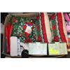 Image 1 : BOX OF CHRISTMAS CUSHIONS, PLACE MATS, SNOWMAN,