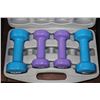 Image 1 : LADIES 3 & 5LB DUMBELL SET