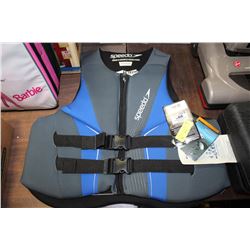 NEW NEOPRENE SPEEDO XXL PFD & WETSUIT VEST