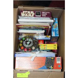 LARGE BOX OF KIDS BOOKS ARTS & CRAFTS AND PUZZLES