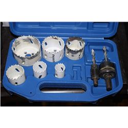 8 PIECE SET OF HOLE SAWS IN CASE