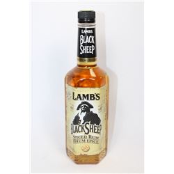750ML BOTTLE OF LAMBS BLACK SHEEP SPICED RUM 43%
