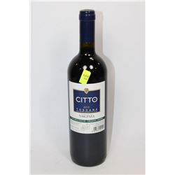 750ML BOTTLE OF CITTO 2010 RED WINE 14%