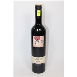 750ML BOTTLE OF ZAPHY 2013 MALBEC ORGANIC WINE