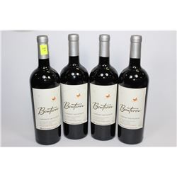 FOUR 750ML BOTTLES OF BONTERRA ORGANIC WINE 13.5%