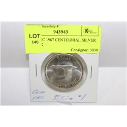 GEM UNC 1967 CENTENNIAL SILVER DOLLAR