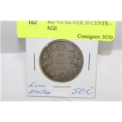 1906 EDWARD VII SILVER 50 CENTS - LOW MINTAGE
