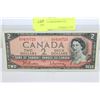 Image 1 : 1954 TWO DOLLAR BANKNOTE