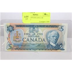 GEM UNC 1979 FIVE DOLLAR BANKNOTE