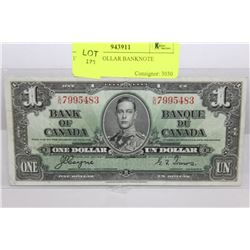 1937 ONE DOLLAR BANKNOTE