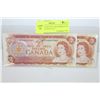 Image 1 : UNC 1974 TWO DOLLAR BANKNOTES CONSECUTIVE S/N X2