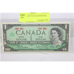 GEM UNC 1967 NO S/N CENTENNIAL $1 NOTE