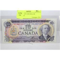 GEM UNC 1971 TEN DOLLAR BANKNOTE