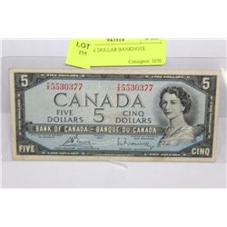 1954 FIVE DOLLAR BANKNOTE