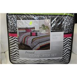 NEW KING SIZE 7PC ANIMAL PRINT COMFORTER SET