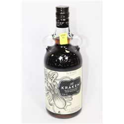 750ML BOTTLE OF KRAKEN SPICED RUM 47%