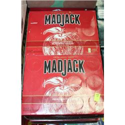 FLAT WITH 24 CANS OF MADJACK APPLE LAGER 5%