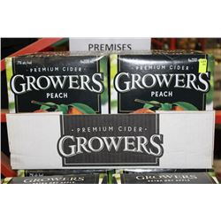 FLAT WITH 24 BOTTLES OF GROWERS PEACH CIDER 7%