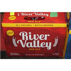 CASE WITH 12 CANS OF RIVER VALLY RED ALE 5%