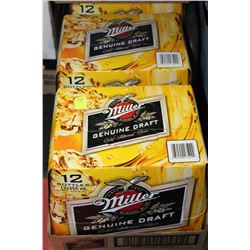 FLAT WITH 24 BOTTLES OF MILLER GENUINE DRAFT 4.7%