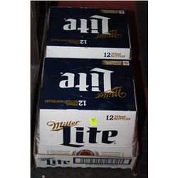 CASE WITH 24 BOTTLES OF MILLER LITE 4% BEER