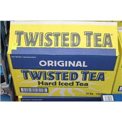 CASE WITH 24 BOTTLES OF TWISTED TEA HARD ICE TEA