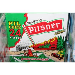 CASE WITH 24 CANS OF PILSNER BEER