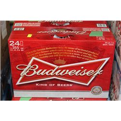 CASE WITH 24 CANS OF BUDWEISER BEER