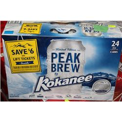 CASE OF 24 KOKANEE BEER