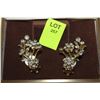 Image 1 : ESTATE RHINESTONE EARRINGS