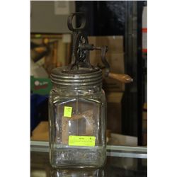 VINTAGE BLOW 3 QUART BUTTER CHURN