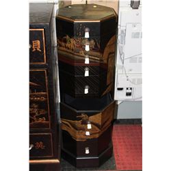 HAND PAINTED 8 DRAWER JEWELRY STAND