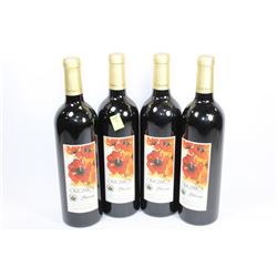 FOUR BOTTLES OF ORGANICA 2013 SHIRAZ 13.5%