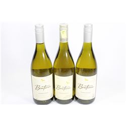 THREE BOTTLES OF FONTERRA ORGANIC CHARDONNAY 13.5%